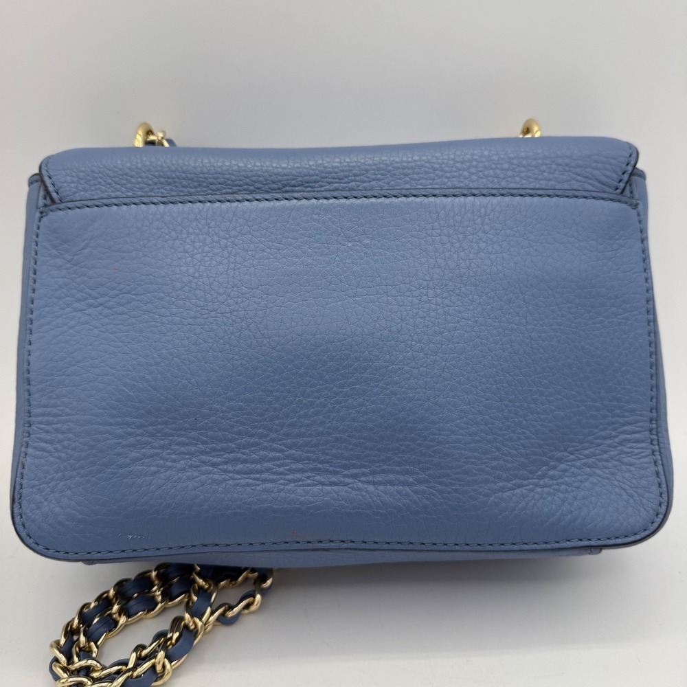 Tory Burch Kira Pebbled Leather Convertible Crossbody Shoulder‎ Bag Blue - Picture 3 of 13